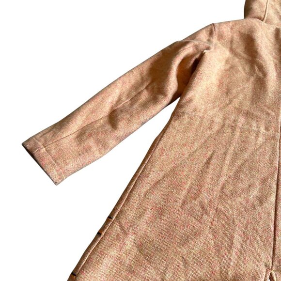 Tasi Malibu Urban Outfitters Orange Embroidered Coat Jacket Sherpa Size Small - Picture 8 of 13